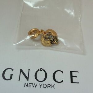 Gold and Black Scarab Charm Gnoce